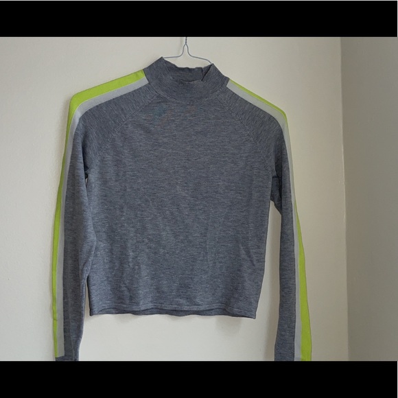 Grey and lime green sweater size small - Picture 1 of 1